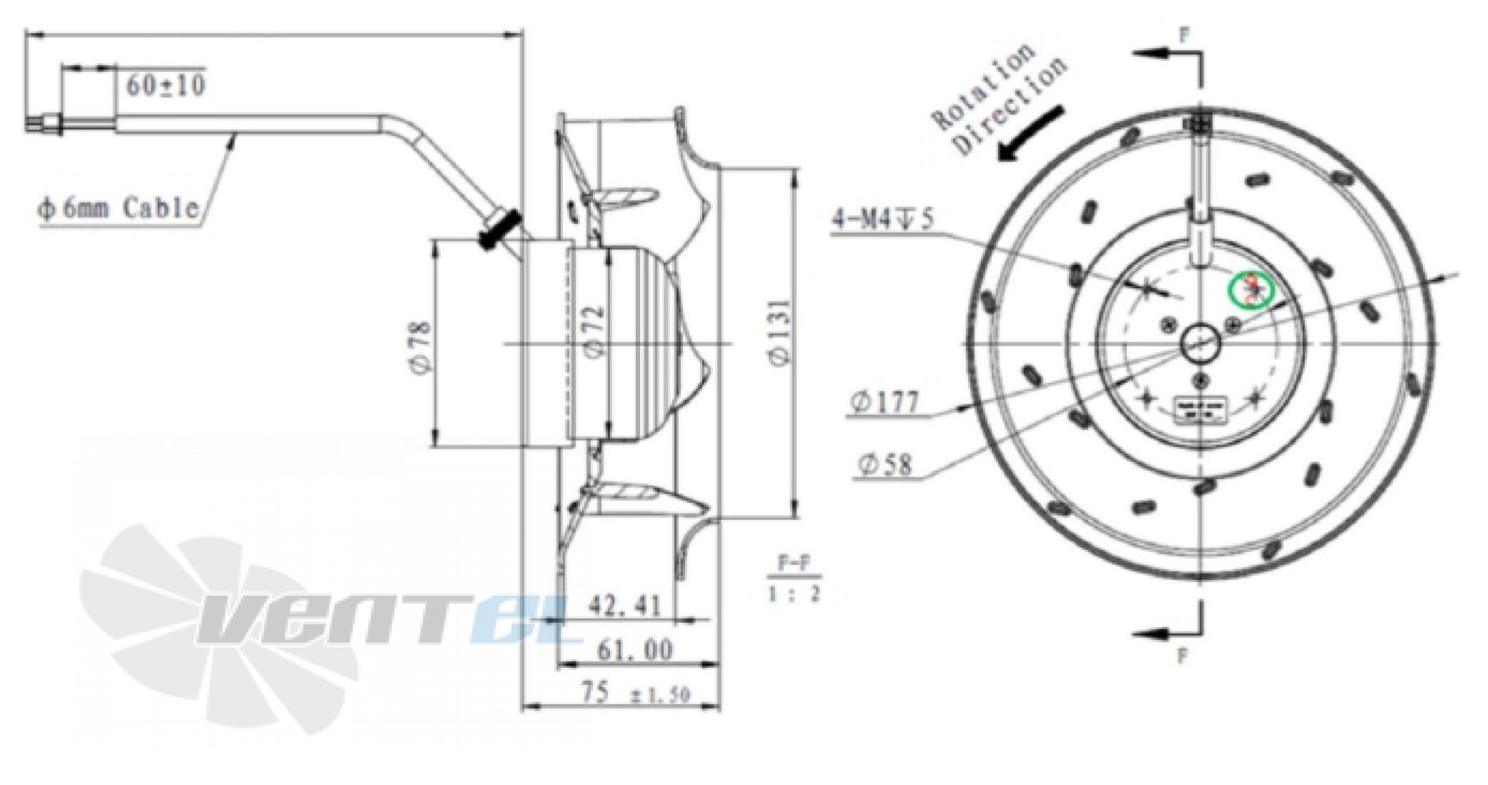 Fans-tech FANS-TECH SC175F2-055-001 - описание, технические характеристики, графики