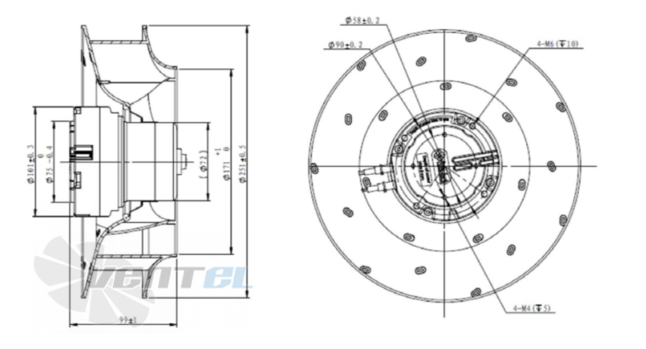 Fans-tech FANS-TECH SC250E2-055-000 - описание, технические характеристики, графики