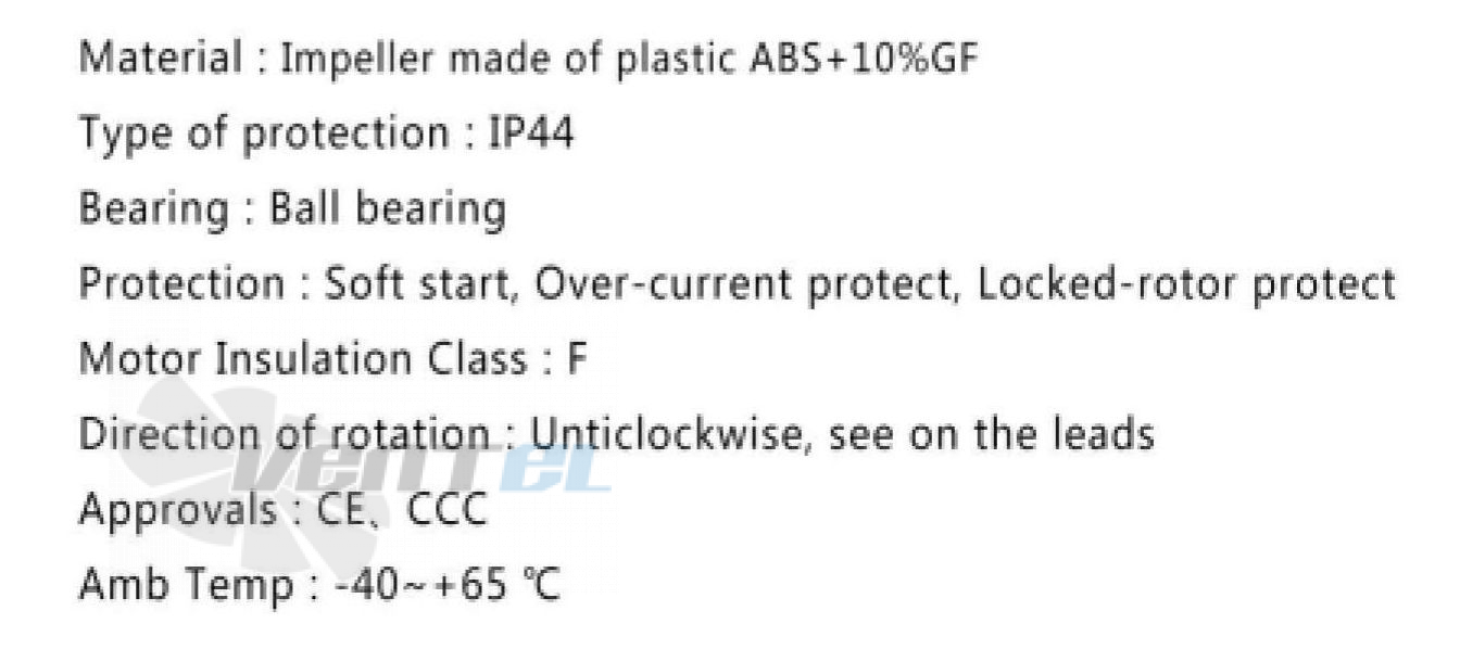 Fans-tech FANS-TECH DF100A1-068-A00 - описание, технические характеристики, графики