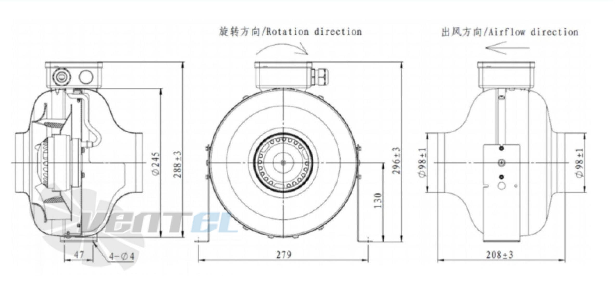 Fans-tech FANS-TECH DF100A1-068-A00 - описание, технические характеристики, графики