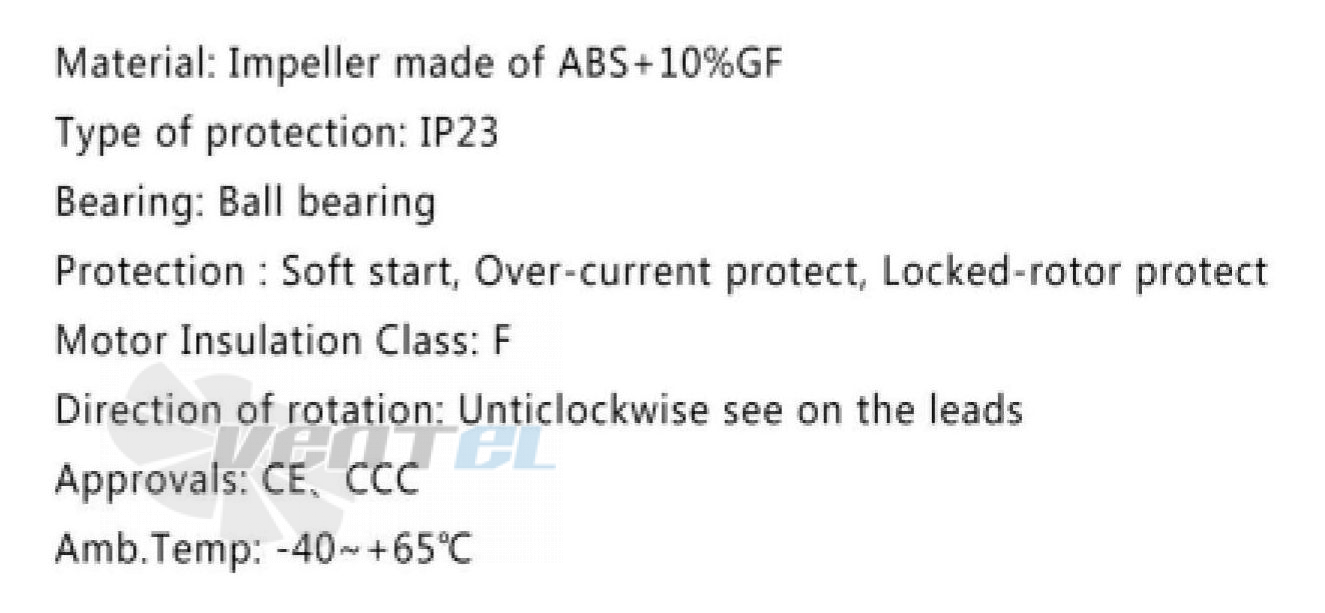 Fans-tech FANS-TECH DF100A1-068-A01 - описание, технические характеристики, графики