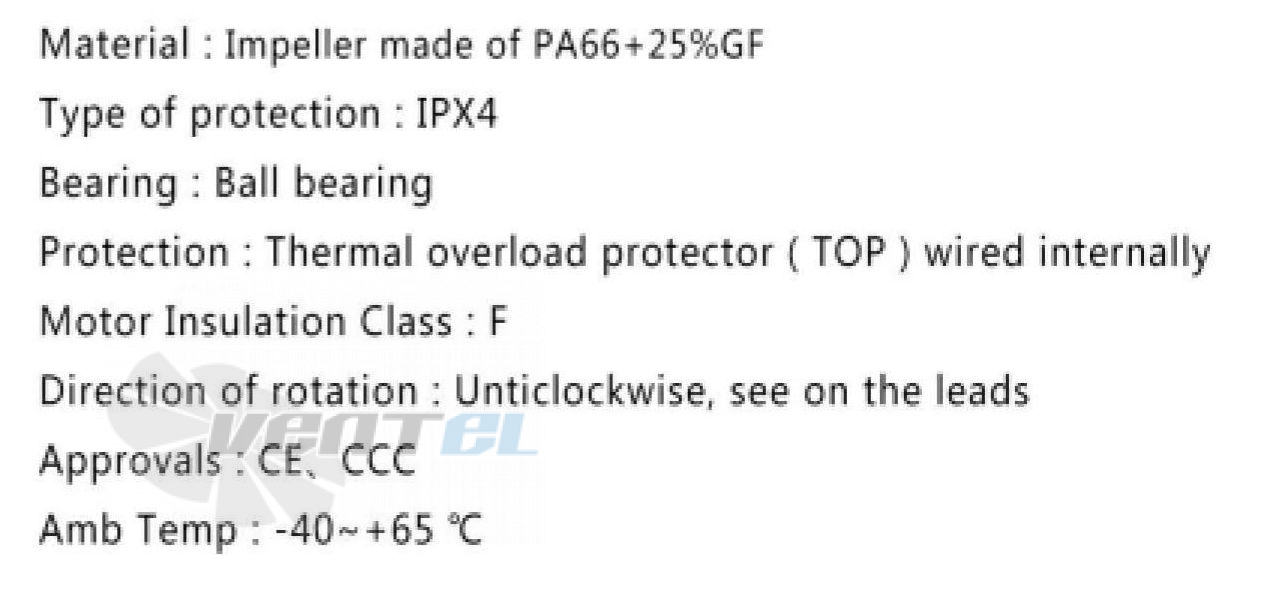 Fans-tech FANS-TECH DF250A1-068-A01 - описание, технические характеристики, графики