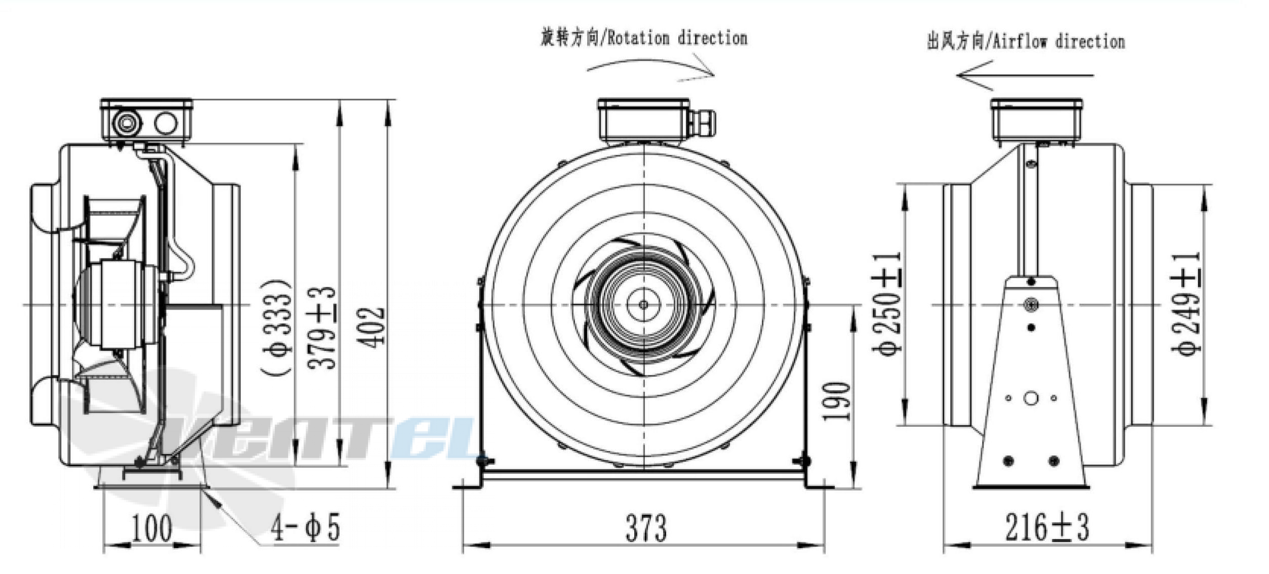 Fans-tech FANS-TECH DF250A1-068-A01 - описание, технические характеристики, графики