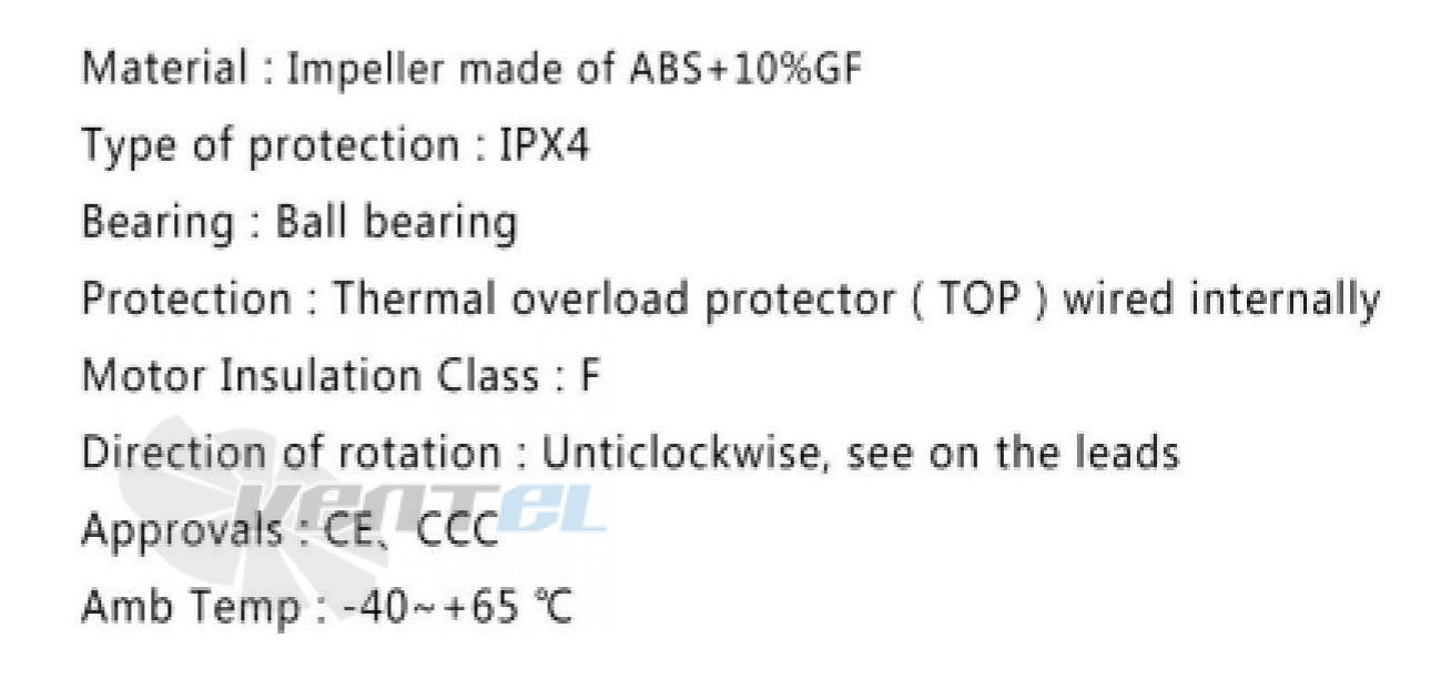 Fans-tech FANS-TECH DF100E2-055-A00 - описание, технические характеристики, графики