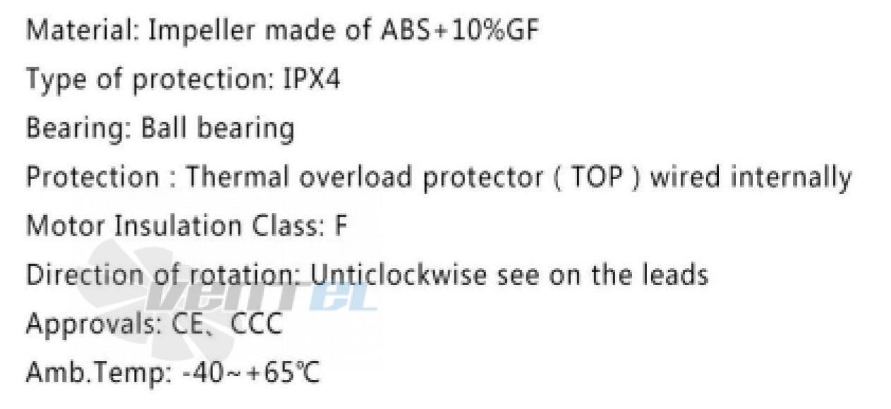 Fans-tech FANS-TECH DF125E2-055-A00 - описание, технические характеристики, графики