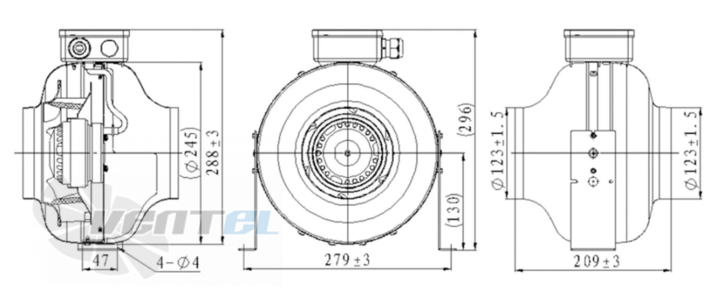 Fans-tech FANS-TECH DF125E2-055-A00 - описание, технические характеристики, графики