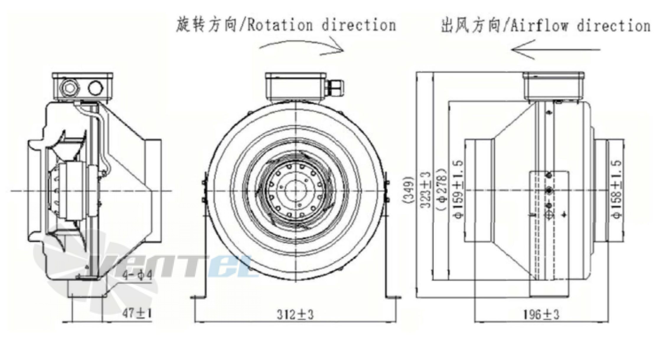 Fans-tech FANS-TECH DF160E2-055-A00 - описание, технические характеристики, графики