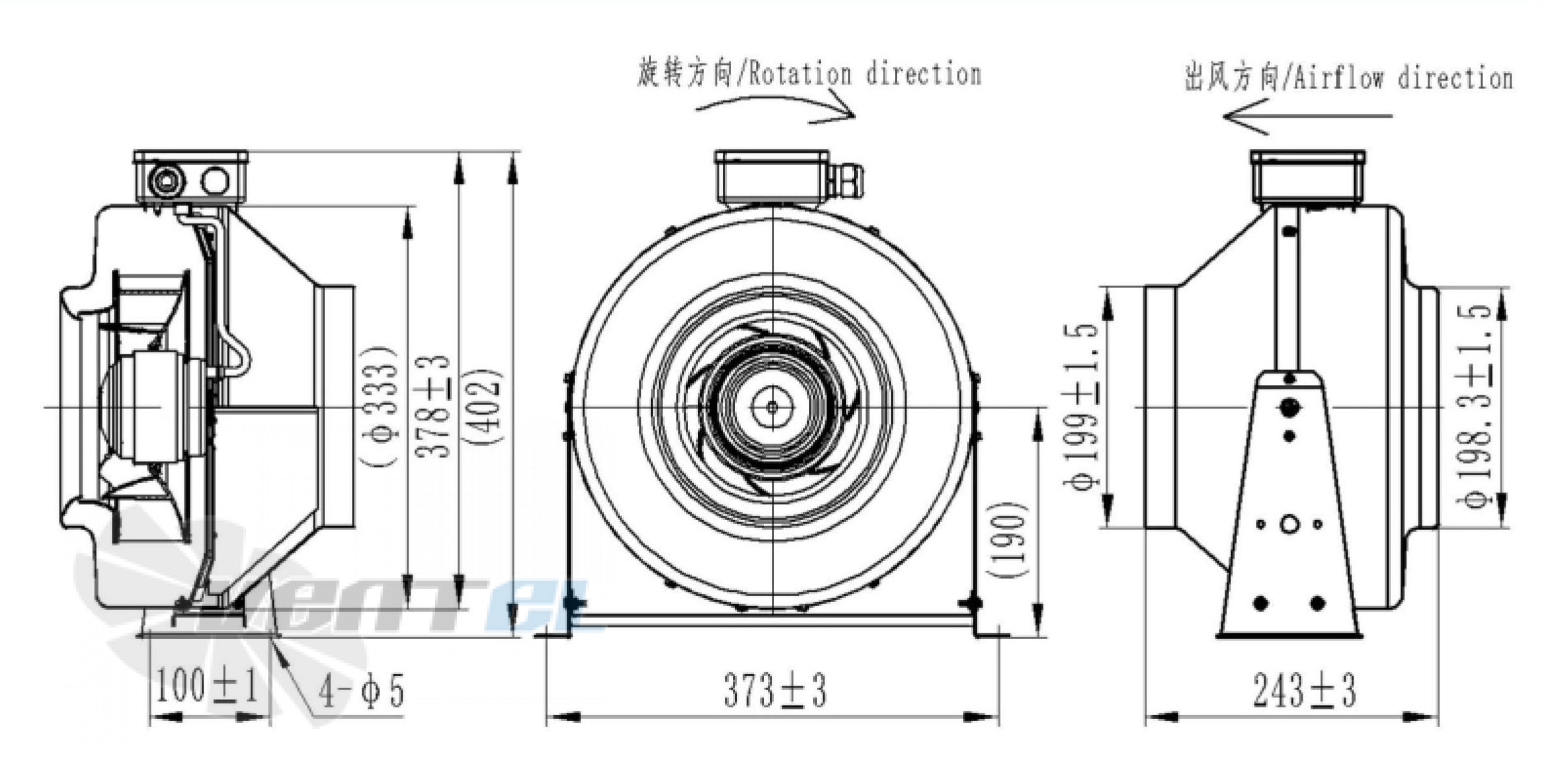 Fans-tech FANS-TECH DF200F2-055-A00 - описание, технические характеристики, графики
