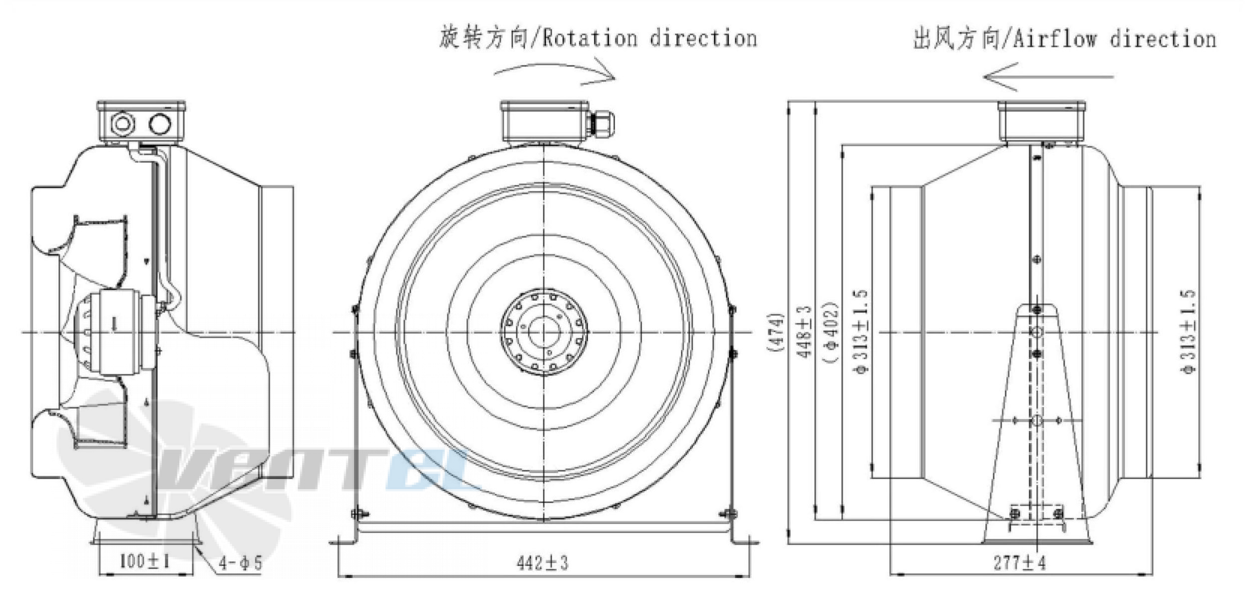 Fans-tech FANS-TECH DF315F2-055-A00 - описание, технические характеристики, графики