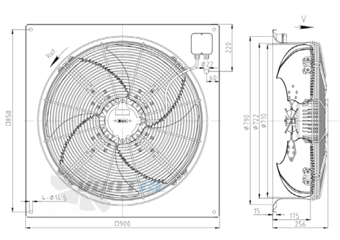 KEMAO KEMAO ODS710C-175B4.6D.V-01B 0.55 КВТ - описание, технические характеристики, графики