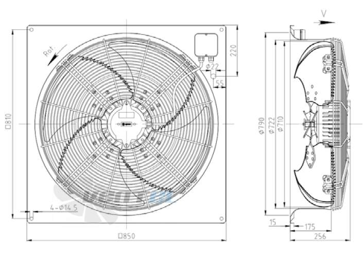 KEMAO KEMAO ODS710C-175B4.6D.V-01B2 0.55 КВТ - описание, технические характеристики, графики