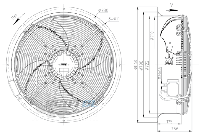 KEMAO KEMAO ODS710C-175B4.6D.V-03B 0.55 КВТ - описание, технические характеристики, графики