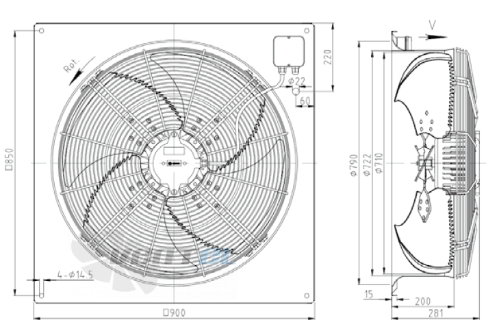 KEMAO KEMAO ODS710C-190B4.SD.V-01B 0.75 КВТ - описание, технические характеристики, графики