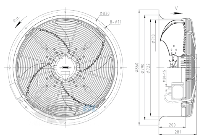 KEMAO KEMAO ODS710C-190B4.AD.V-03B 0.37 КВТ - описание, технические характеристики, графики