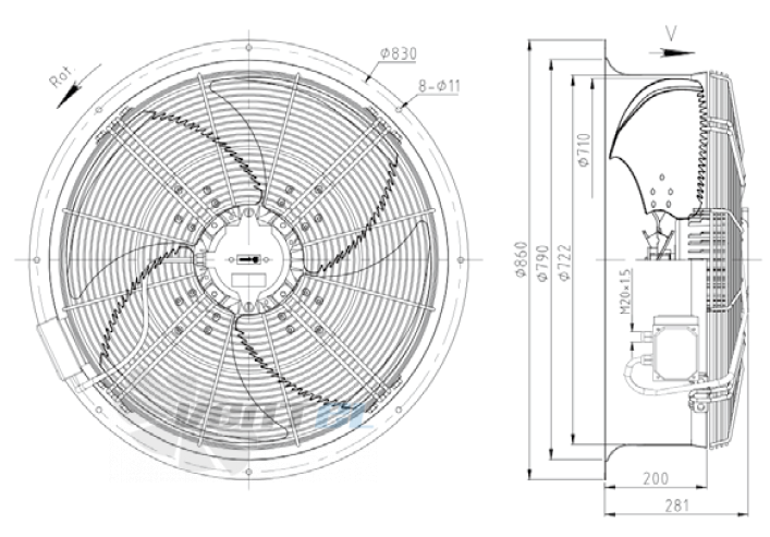 KEMAO KEMAO ODS710C-200B4.6D.V-03B 0.75 КВТ - описание, технические характеристики, графики