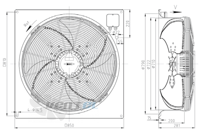 KEMAO KEMAO ODS710C-215B4.6D.V-01B2 0.9 КВТ - описание, технические характеристики, графики