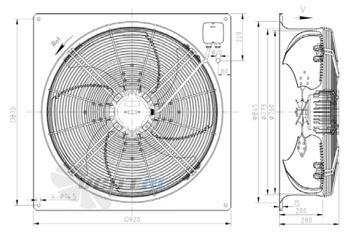 KEMAO KEMAO ODS760C-190B4.6D.V-01B 0.9 КВТ - описание, технические характеристики, графики