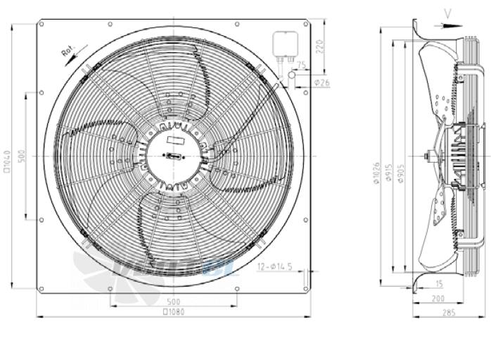 KEMAO KEMAO ODS900C-145B4.6D.V-01B 1.5 КВТ - описание, технические характеристики, графики