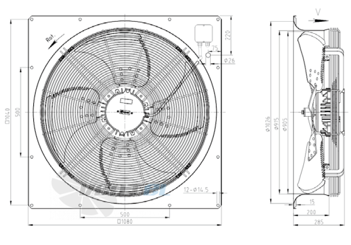 KEMAO KEMAO ODS900C-155B4.6D.V-01B 1.8 КВТ - описание, технические характеристики, графики