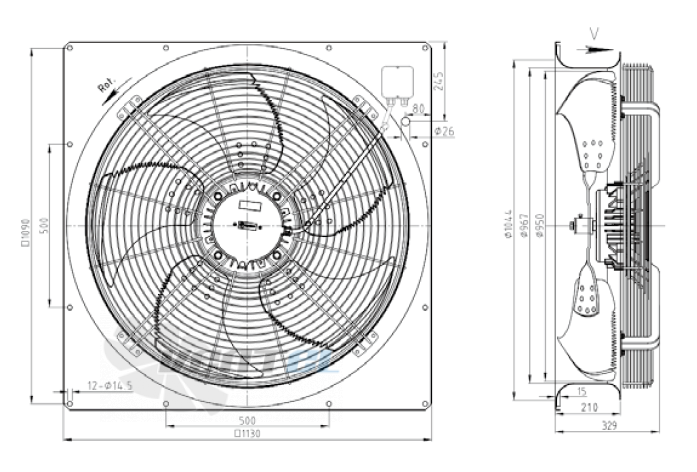 KEMAO KEMAO ODS950C-185B5.8D.V-01B 1.8 КВТ - описание, технические характеристики, графики