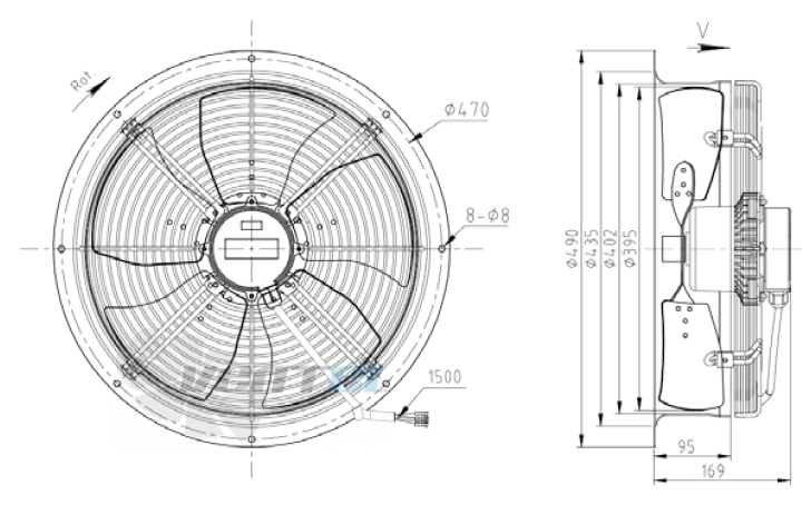 KEMAO KEMAO TFE400-80B5.4D.V-03B 0.12 КВТ - описание, технические характеристики, графики