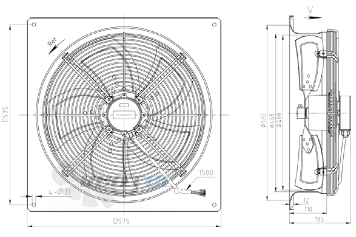 KEMAO KEMAO TFE460-60B5.4D.V-01B 0.12 КВТ - описание, технические характеристики, графики