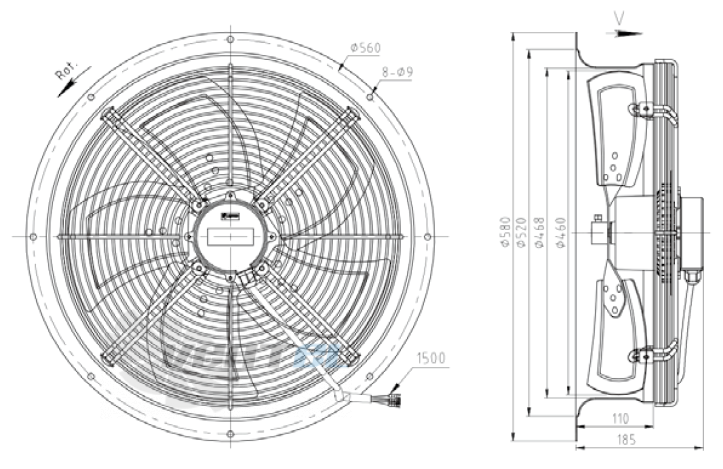 KEMAO KEMAO TFE460-60B5.4D.V-03B 0.12 КВТ - описание, технические характеристики, графики