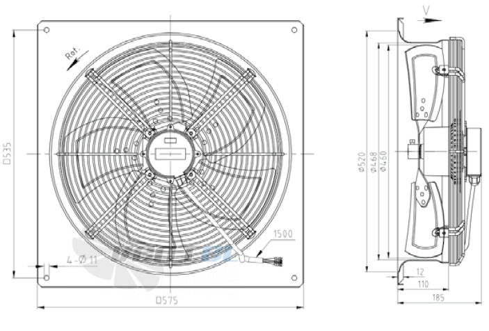 KEMAO KEMAO TFE460-85B5.4D.V-01B 0.25 КВТ - описание, технические характеристики, графики