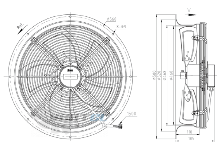 KEMAO KEMAO TFE460-85B5.4D.V-03B 0.25 КВТ - описание, технические характеристики, графики