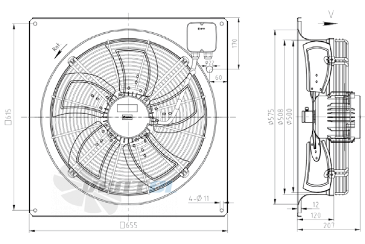 KEMAO KEMAO TFE500-85B5.4D.V-01B 0.55 КВТ - описание, технические характеристики, графики