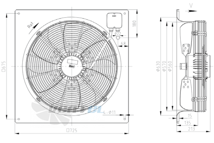 KEMAO KEMAO TFE560C-80B6.4D.V-01B 0.85 КВТ - описание, технические характеристики, графики