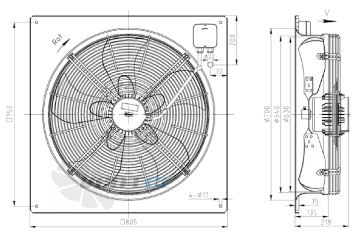 KEMAO KEMAO TFE630C-70B5.4D.V-01B 0.85 КВТ - описание, технические характеристики, графики