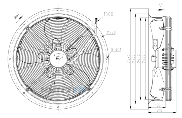 KEMAO KEMAO TFE630C-70B5.4D.V-03B 0.85 КВТ - описание, технические характеристики, графики