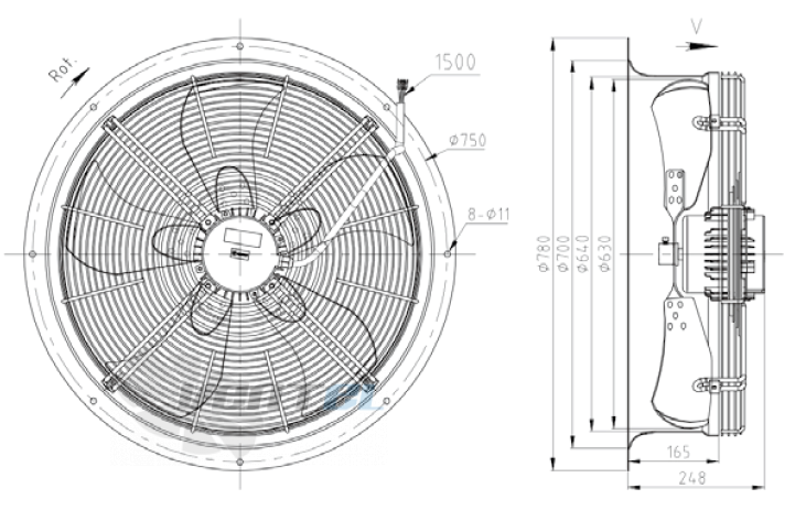 KEMAO KEMAO TFE630C-110B5.6D.V-03B 0.55 КВТ - описание, технические характеристики, графики