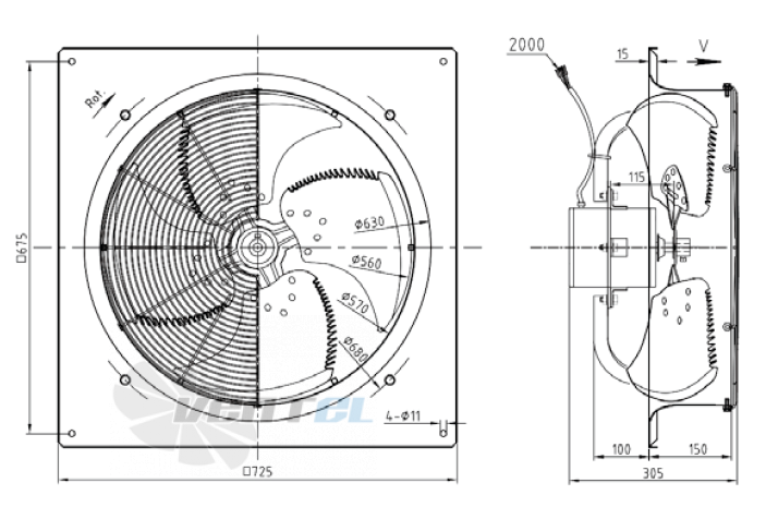 KEMAO KEMAO ODS560C-165B4.6E.V-01 0.37 КВТ - описание, технические характеристики, графики