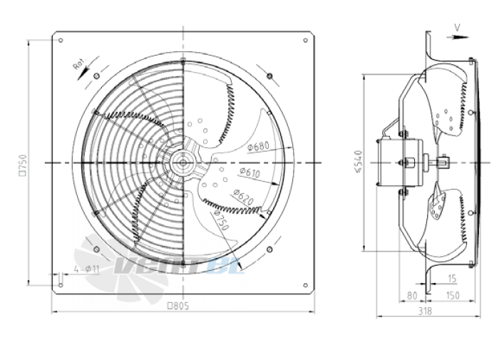 KEMAO KEMAO ODS610C-150B4.6E.V-01 0.20 КВТ - описание, технические характеристики, графики