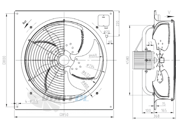 KEMAO KEMAO ODS660C-150B4.6D.V-01 0.55 КВТ - описание, технические характеристики, графики