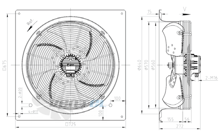 KEMAO KEMAO ODS560C-145B4.EC.V-01BZ 0.37 КВТ - описание, технические характеристики, графики