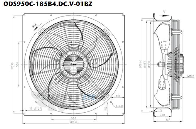 KEMAO KEMAO ODS950C-185B4.DC.V-01BZ 2.2 КВТ - описание, технические характеристики, графики