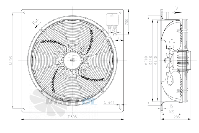 KEMAO KEMAO ODS630C-165B4.EC.V-01B 0.55 КВТ - описание, технические характеристики, графики