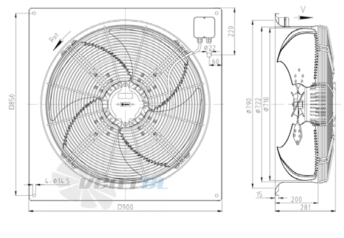 KEMAO KEMAO ODS710C-190B4.EC.V-01B 0.75 КВТ - описание, технические характеристики, графики