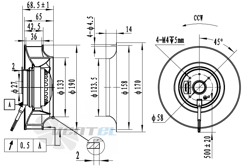 Weiguang WEIGUANG LXFB2E190-36-P92-15-AA01 - описание, технические характеристики, графики