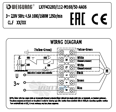 Weiguang WEIGUANG LXFF4D280-112-M168-50-AA06 - описание, технические характеристики, графики