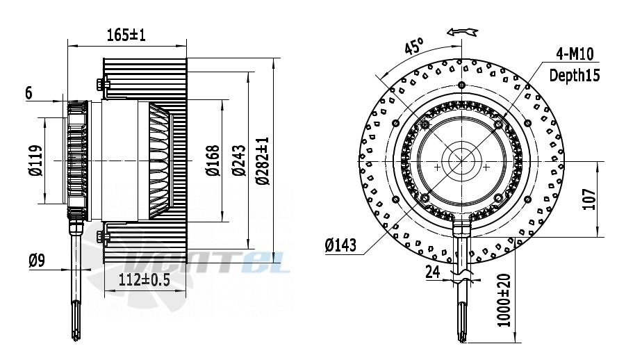 Weiguang WEIGUANG LXFF4D280-112-M168-50-AB01 - описание, технические характеристики, графики