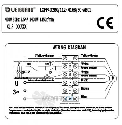 Weiguang WEIGUANG LXFF4D280-112-M168-50-AB01 - описание, технические характеристики, графики