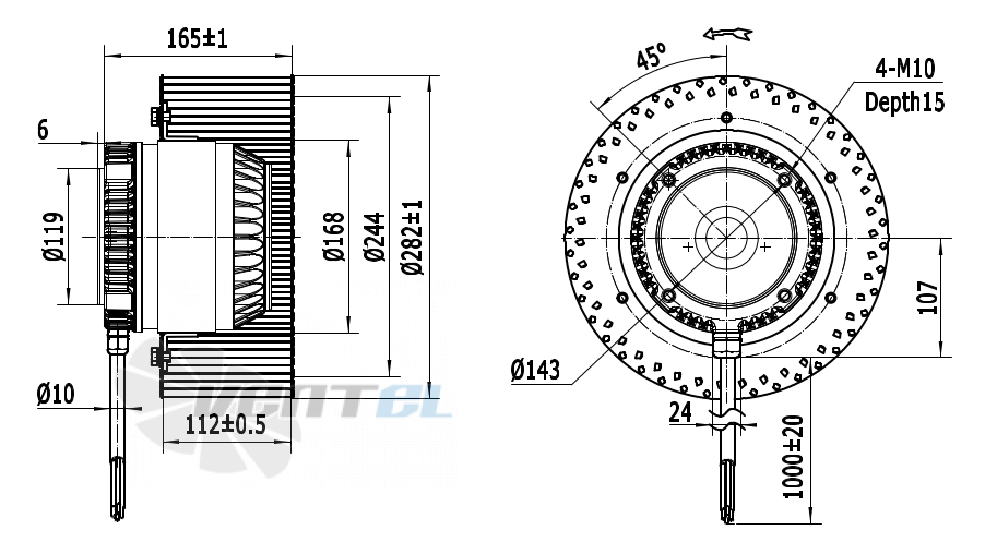 Weiguang WEIGUANG LXFF4E280-112-M168-50-AA01 - описание, технические характеристики, графики