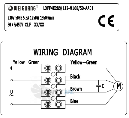 Weiguang WEIGUANG LXFF4E280-112-M168-50-AA01 - описание, технические характеристики, графики