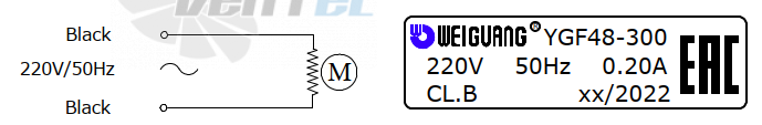 Weiguang WEIGUANG YGF48-300-L 220В - описание, технические характеристики, графики