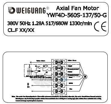 Weiguang WEIGUANG YWF-4D-560-S-137/50-G - описание, технические характеристики, графики