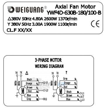 Weiguang WEIGUANG YWF-4D-630-B-180/100-B - описание, технические характеристики, графики